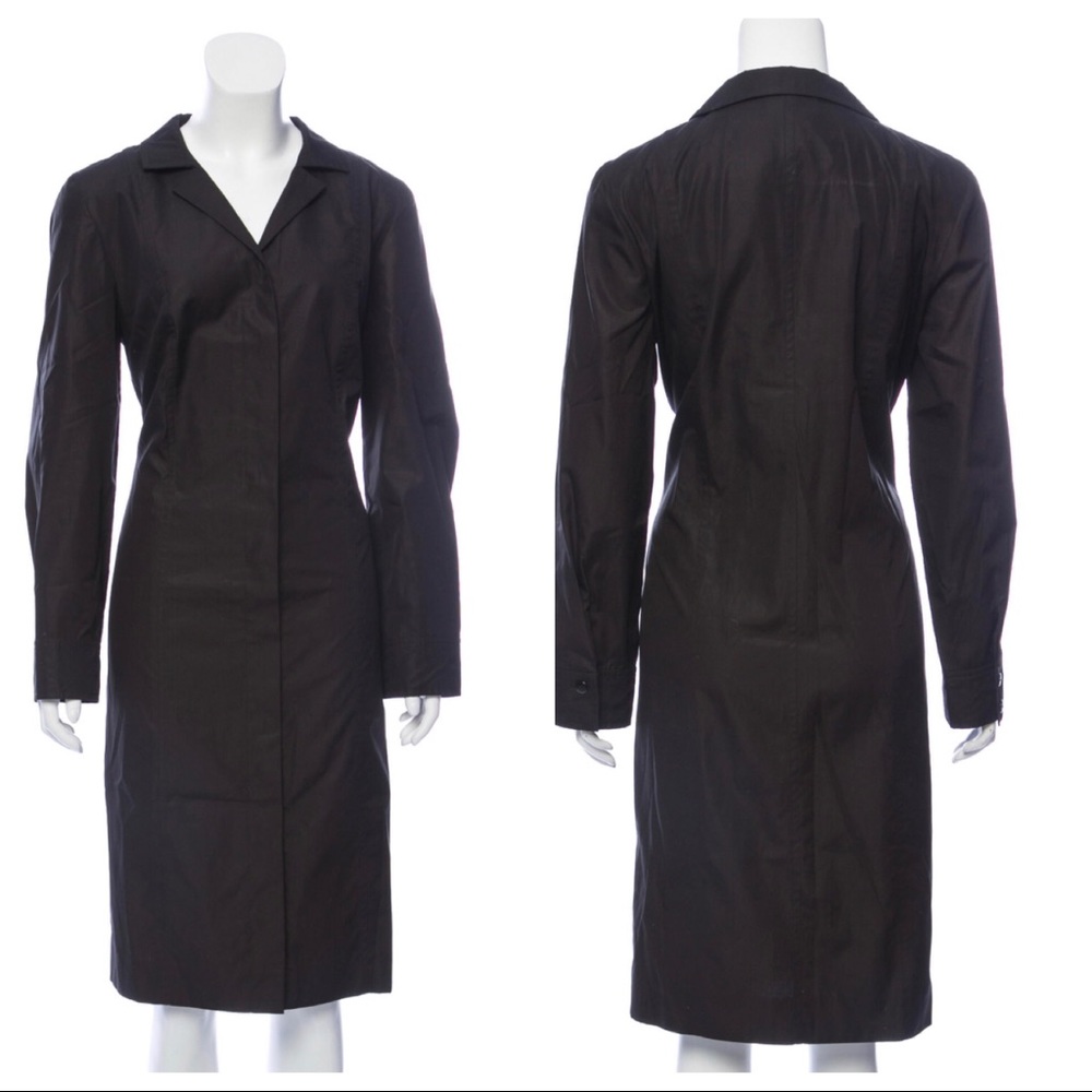 AKRIS | Cotton Poplin Black Midi Shirt Dre… - Picture 1 of 3